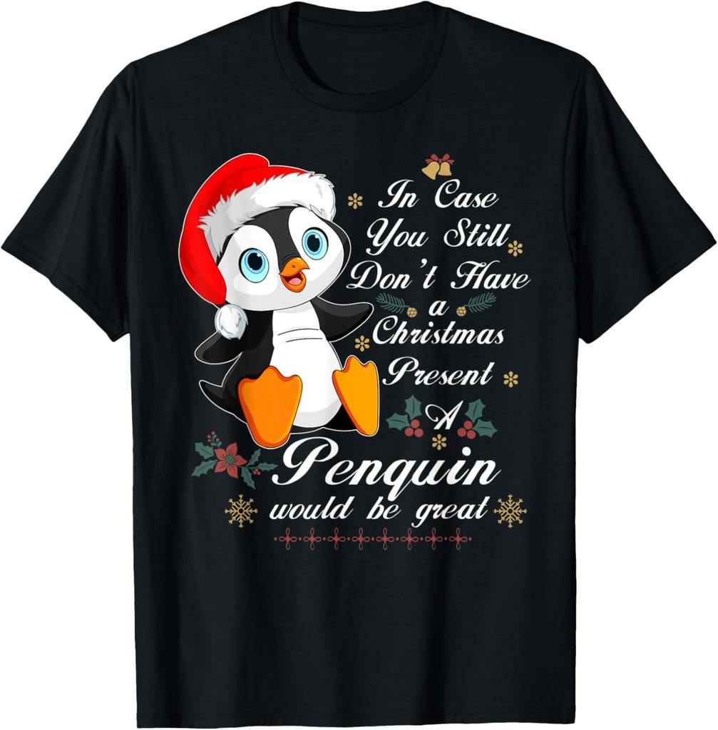 Penguin Christmas Tshirt Animal Merry Christmas Gift T-Shirt