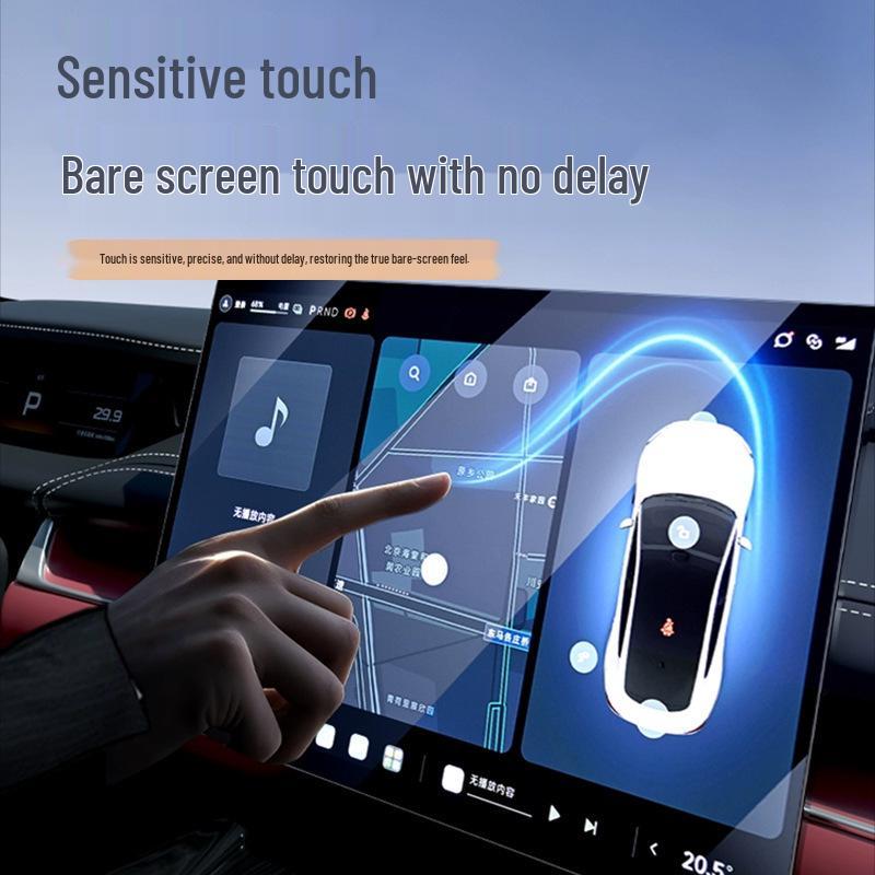 Набор защитных стекол Xiaomi YU7: Защитные пленки для центрального дисплея, навигации и заднего сиденья.