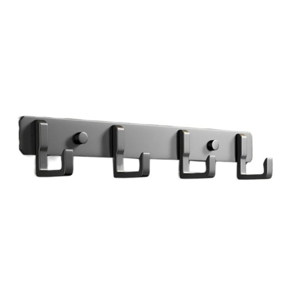 Black/White/Grey Towels Robe Hook Wall Hanging Door Back Clothes Hook Space Aluminum Row Hook Home