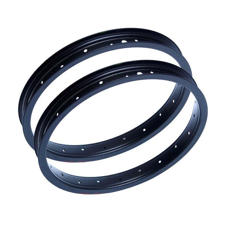 1PC/2PCS 14inch Black Bicycle Rim 20H 28H 36H Electric Bike Rims Aluminum Alloy 30mm Thickened Folding Bikes Rims E Bike Rims