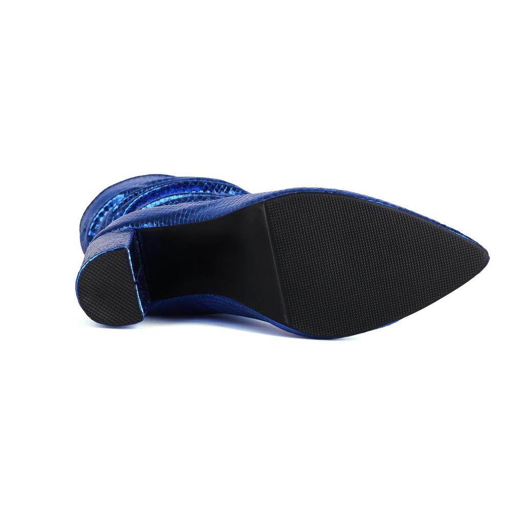 Q/New High-heeled Boots for Autumn and Winter, Fashionable Oversized Thick Heeled Women's Boots