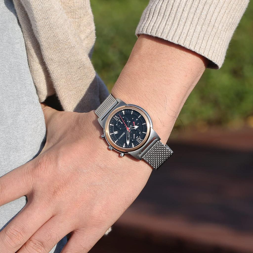 Ремешок для часов Ремешок для часов Ремешок для часов Ремешок для часов Сетка из нержавеющей стали, легко заменяемая без инструментов [BERNY] ремешок, - [20 мм]