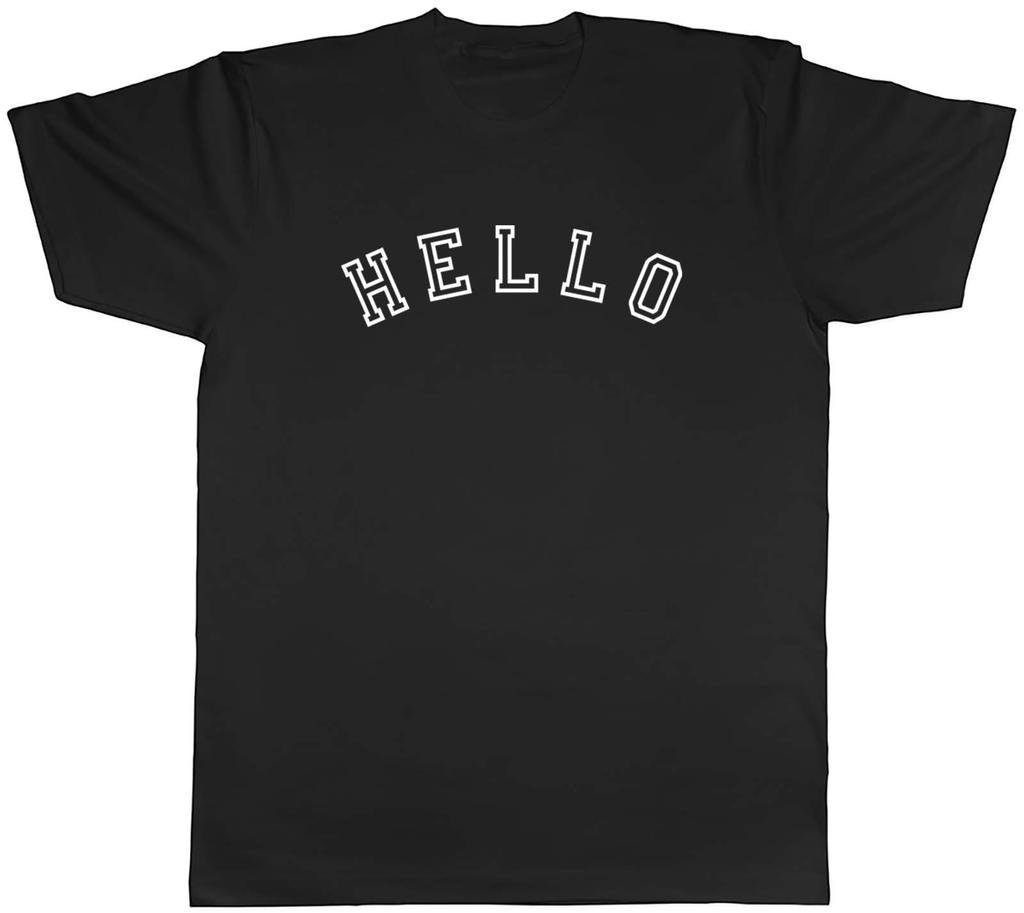 Arched Hello Unisexs TShirt Greet a Person Say Hi Tee Gift