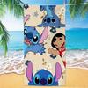 Western Anime Pattern Soft Thick Microfiber Large Towel For Children Beach Swimming