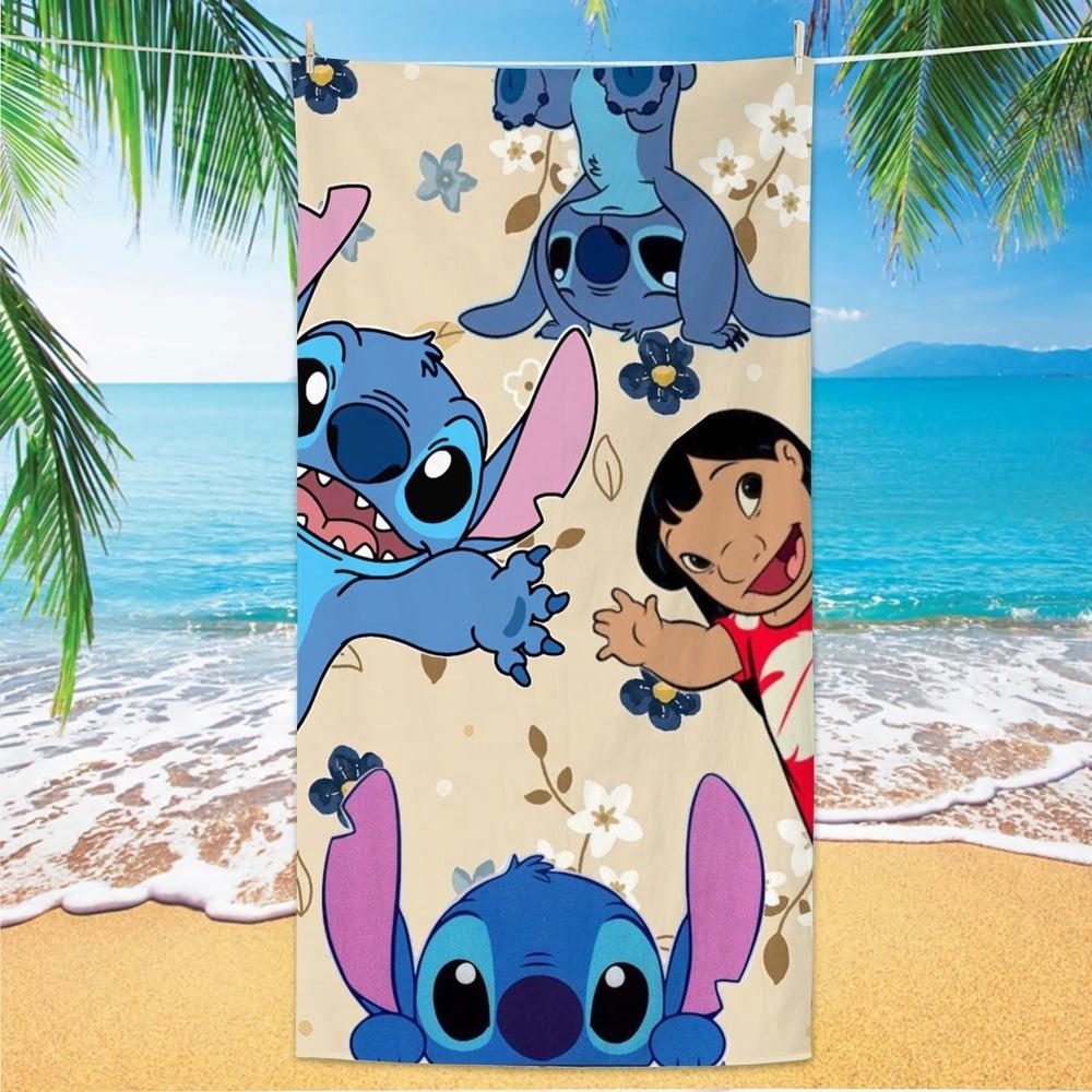 Western Anime Pattern Soft Thick Microfiber Large Towel For Children Beach Swimming