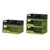 Dopamine Foldable Storage Baskets Plastic Non-slip Storage Box with Handles Perforated Board Stackable Container Office