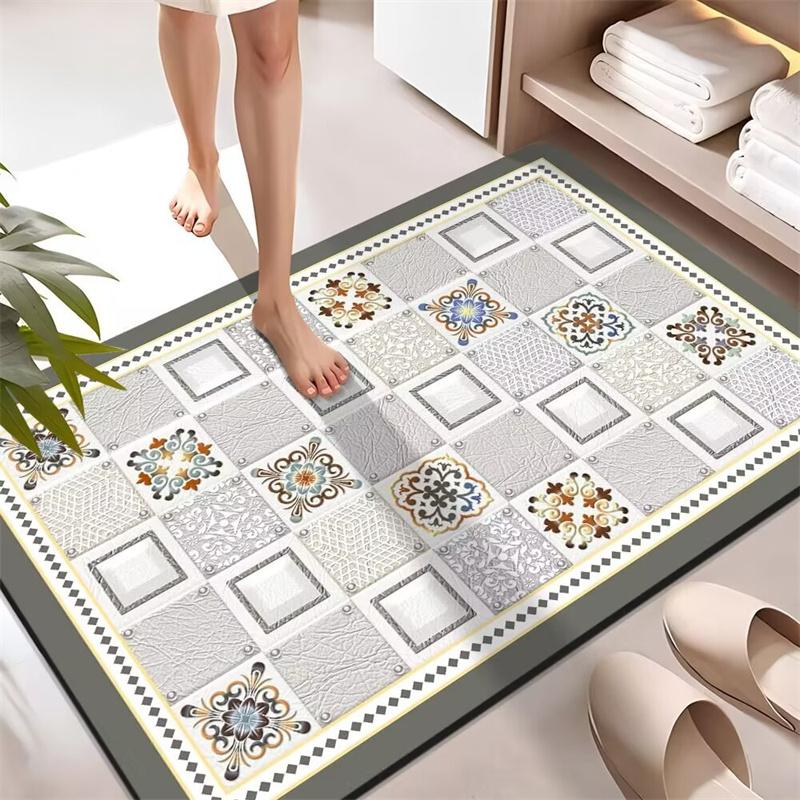Ванная Водонепроницаемый Нескользящий Износостойкий Ковер Кухонный Коврик для Пола Придверный Коврик Устойчивый Нескользящий Моющийся Коврик для Ног Входной Придверный Коврик