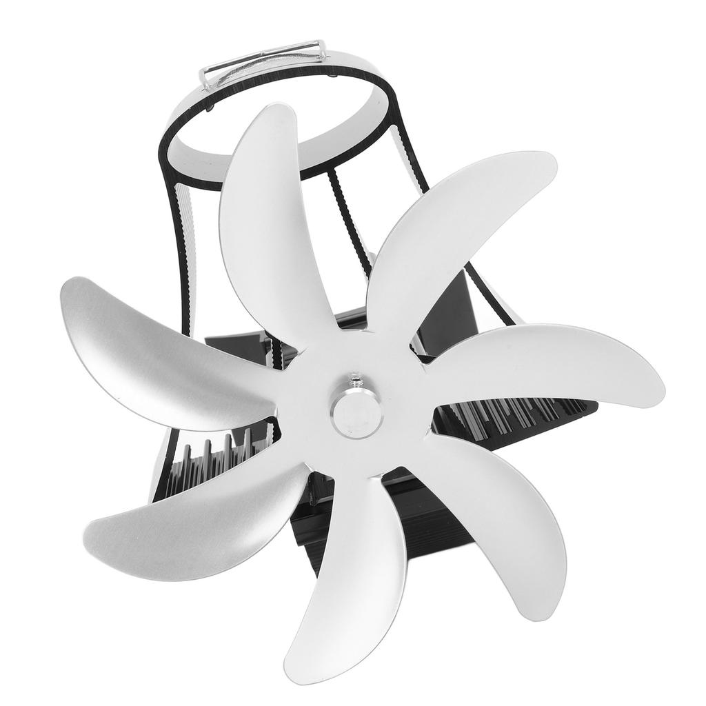 Вентилятор для дровяной печи, трубчатый вентилятор для камина, 7 лопастей, вентилятор для печи на дымоходе, бесшумные двигатели, работающие на тепле, дровяной