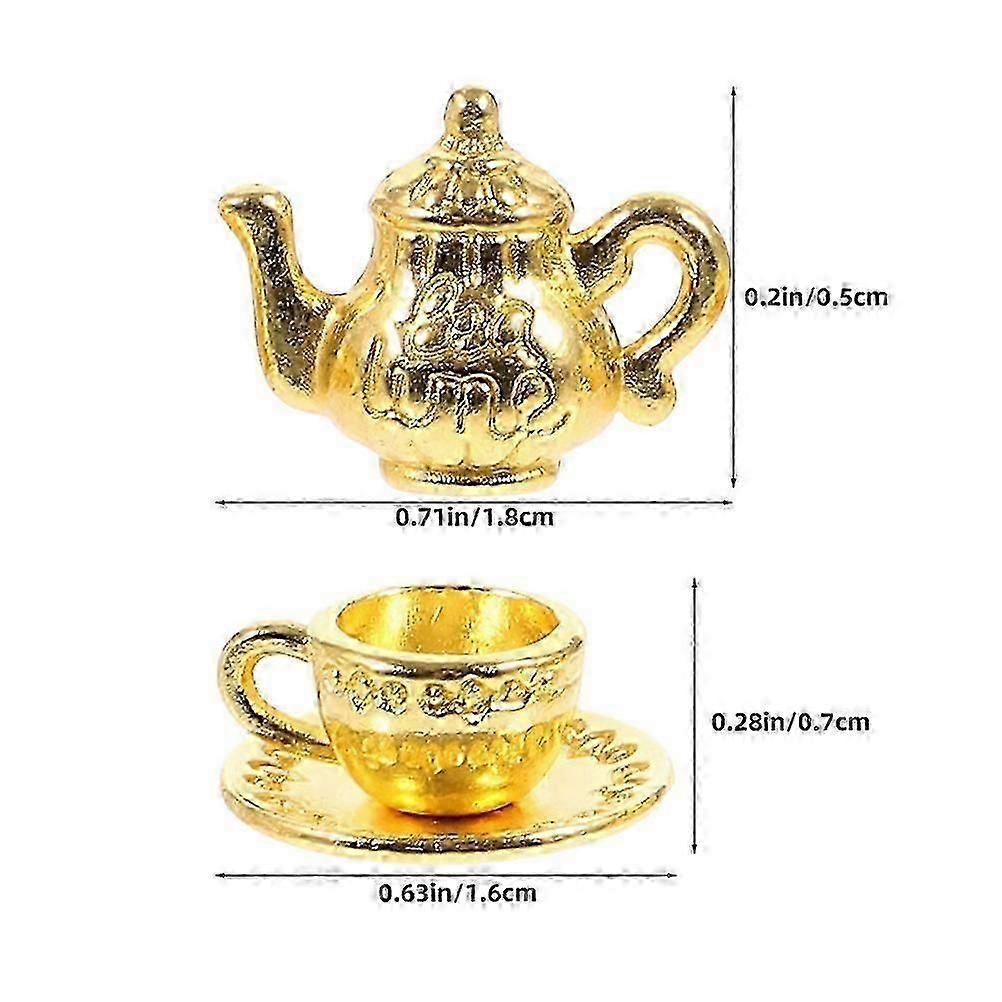 2026 Best!! Mini Tea Set Vintage Dollhouse Accessories for Decor 6Sets