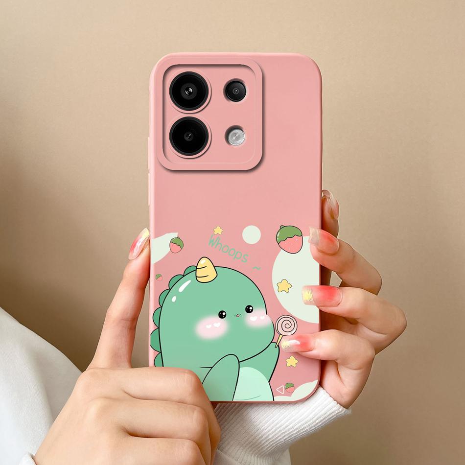 Чехол для Xiaomi Poco X6 Pro Аниме Мягкий Жидкий Силикон Полная Защита Ударопрочный Чехол для Телефона Для PocoX6 X6Pro Защитный Чехол