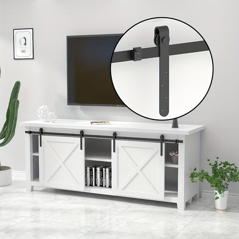 1 комплект бесшумной раздвижной фурнитуры для амбарной двери из углеродистой стали, подходит для треков из углеродистой стали в амбарах, ТВ-тумбах и шкафах