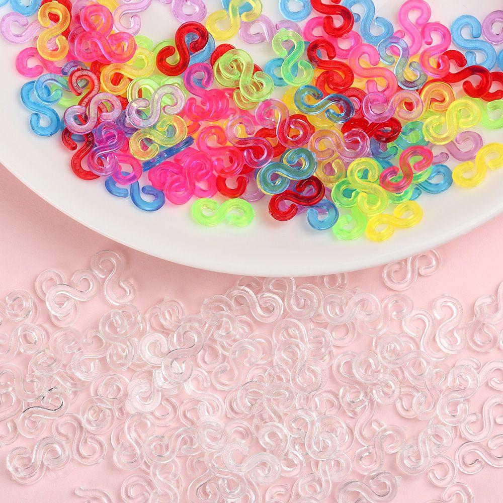 Bracelet Charms Necklace Clasp S Clips DIY Loom Bands Kit Jewelry Connectors Rubber Band Clips