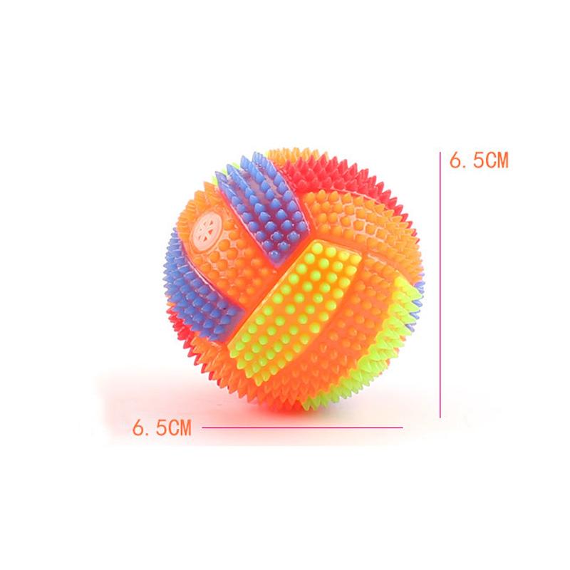 Чистка зубов, скрип, интерактивный эластичный мяч, мигающий надувной волейбольный мяч для собак, жевательные игрушки, резиновые шарики для домашних животных