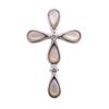 [Б/у] TASAKI/TASAKI K18WG подвеска-крест с бриллиантами в виде ракушки сверху/g446-81