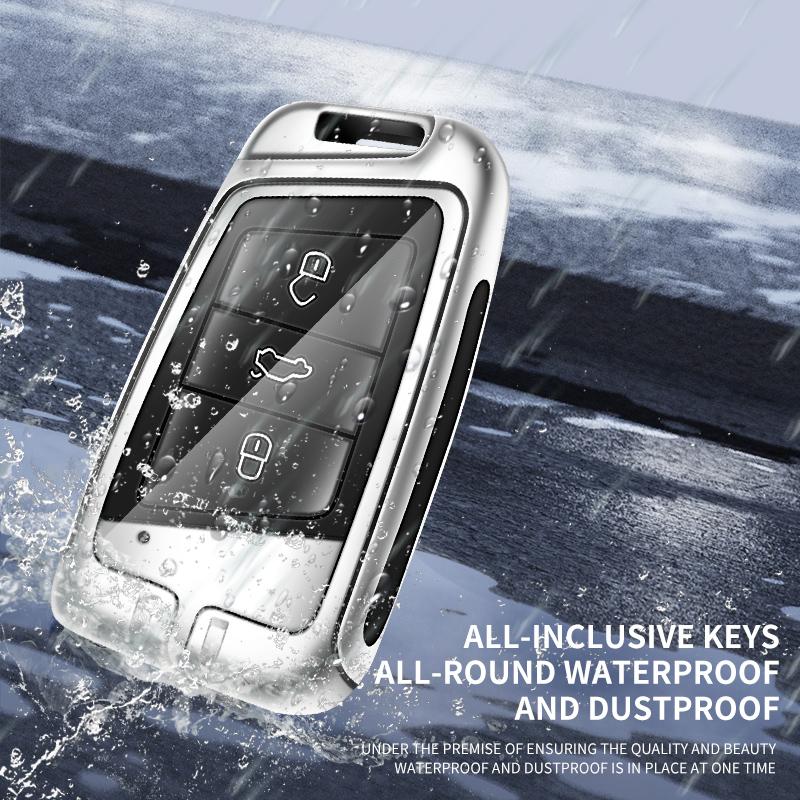 Металлический чехол для ключа автомобиля VW для Volkswagen Tiguan MK2 Magotan Passat B8 CC для Skoda Superb A7 Shell Fob брелок аксессуары