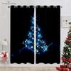 Занавески с рождественскими огнями, снеговик, снежинки, 3D-печать, украшение для праздничной вечеринки, можно сделать на заказ, 2 шт.
