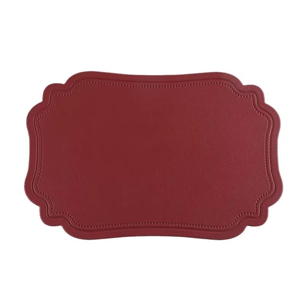 Faux Leather Coffee Place Mat Solid Color Heat Resistant Mat New Place Mat Outdoor Indoor
