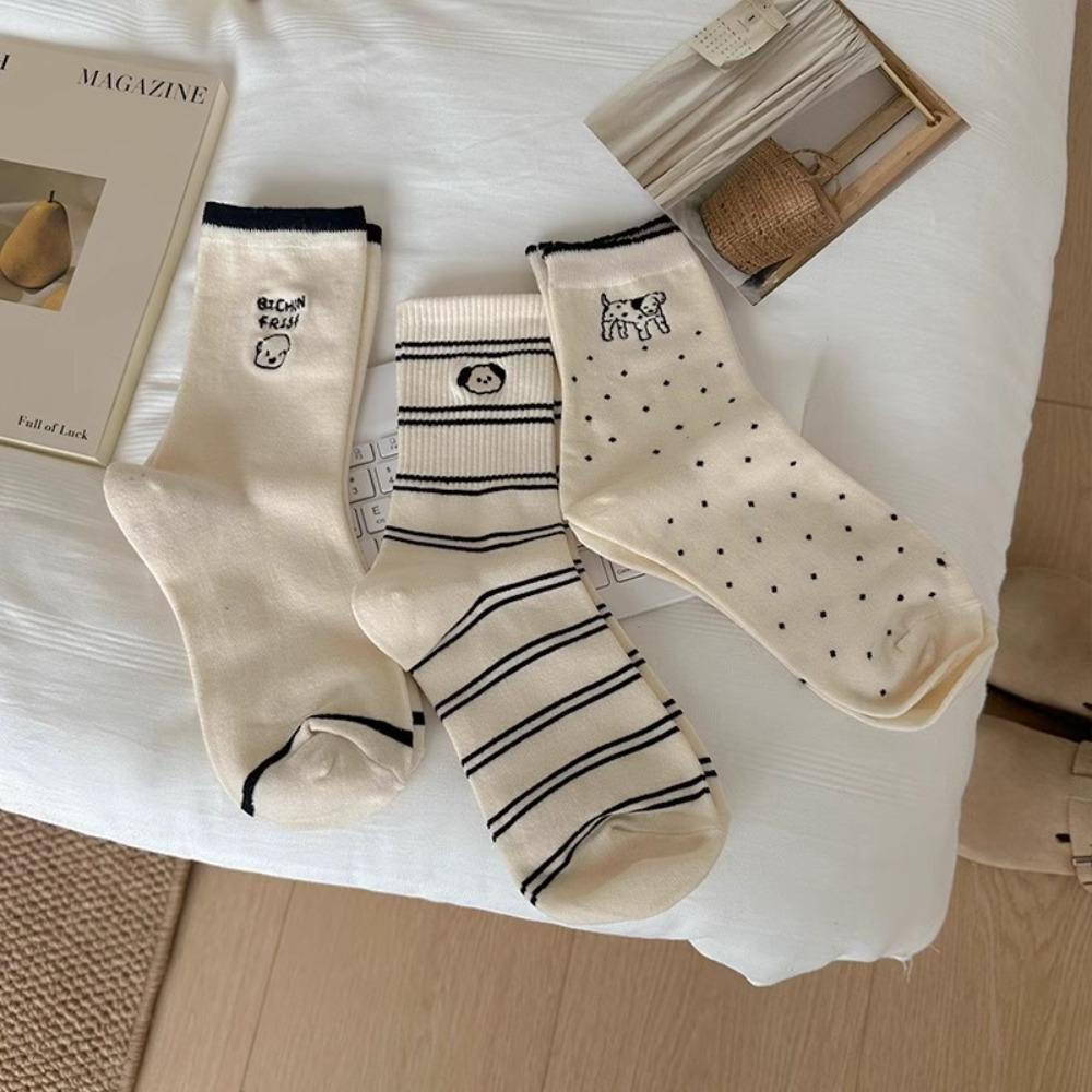 10 пар коротких носков с рисунком из мультфильмов, милые носки до щиколотки с медвежонком, милые носки средней длины, весна