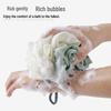 Two-Tone Shower Ball with Lanyard: Soft, Thickened Bath Flower for Rich Lather and Back Scrubbing.
