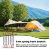 Camping Tent Spring Buckle Set, Tent Spring Porch Swing Spring Buckle, Heavy-Duty Wire Frame Accessory Sunshade Tensioner