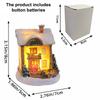 [СЛИВА] Декор Деревенский Дом Декор Рождественский Фонарь Декоративный Дом из Смолы Коллекционные Здания Фигурка Со Светодиодной Подсветкой