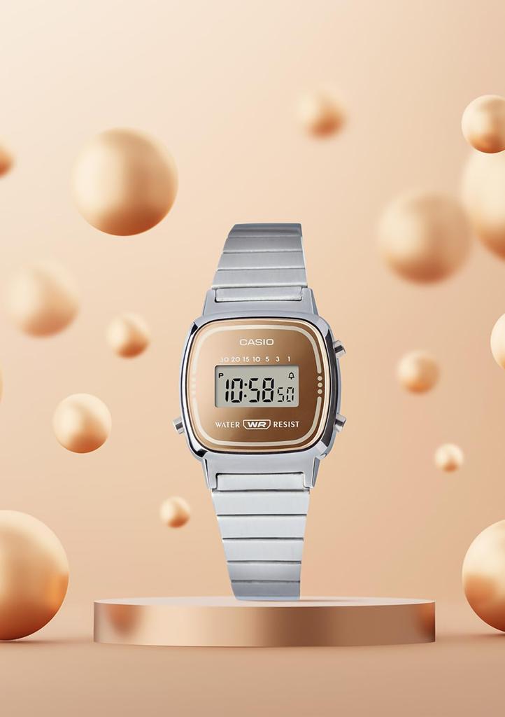 Casio Стандартные часы Серебристые Женские LA670WES-4AJF,