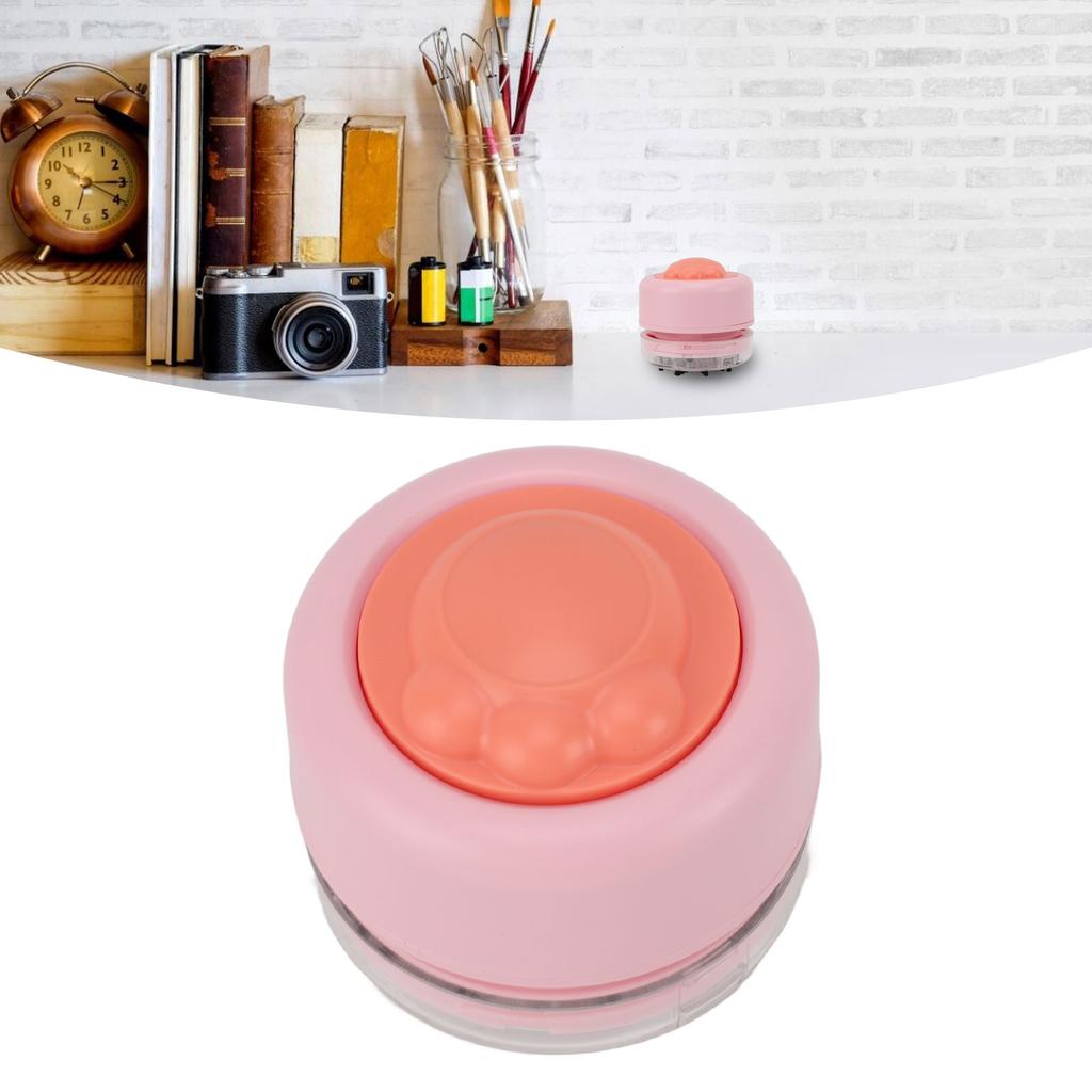 Portable Desktop Vacuum Cleaner Cute Cat Claw Shape Battery Powered Quiet Desk Dust Cleaner for Home School