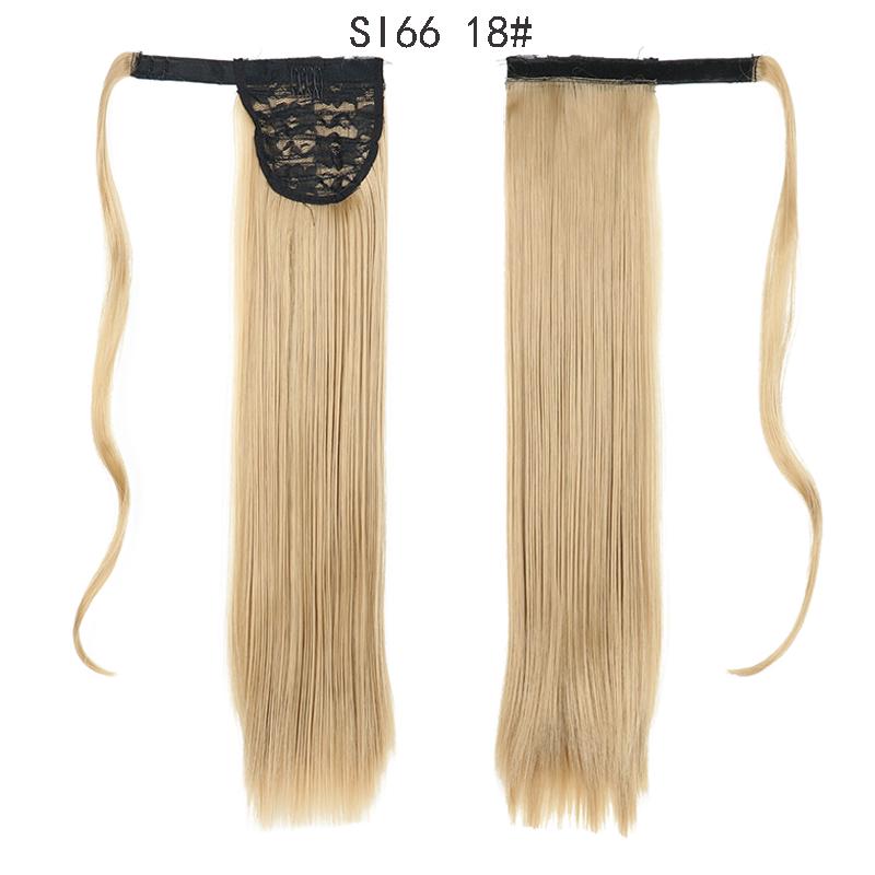 Straight Synthetic Clip In Drawstring Ponytail Hairpieces for Women High Temperature Fiber
