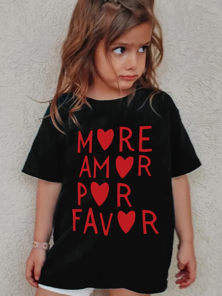 Европейские размеры больше пожалуйста Футболка с принтом испанских букв Мягкая эластичная с круглым вырезом с короткими рукавами Летний топ с испанской фразой