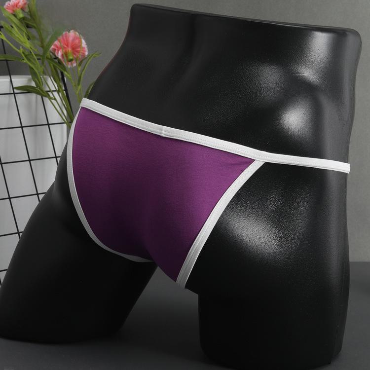 Мужское сексуальное хлопковое нижнее белье с заниженной талией и Т-образным вырезом