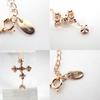 [Pre-owned] VENDOME K18PG Diamond Cross Pendant / j66-6