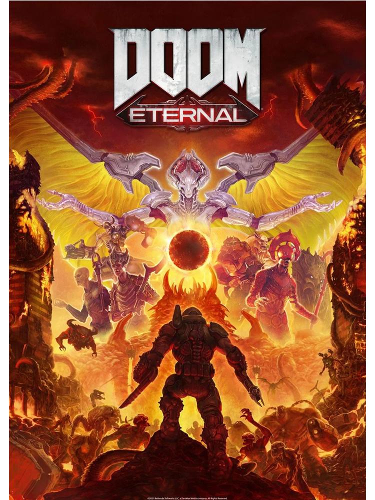 Игра DOOM видео классический игровой постер настенная живопись на холсте картины для гостиной домашний декор принты плакаты