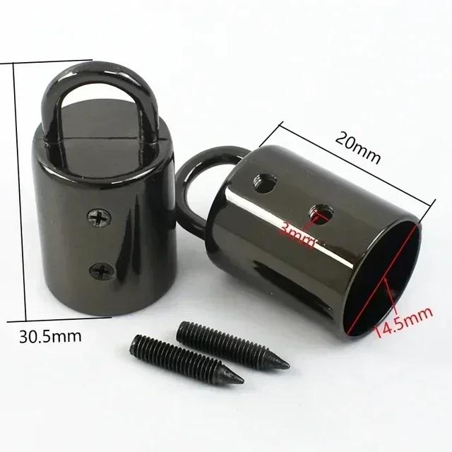 Meetee 5-30 шт. 14 мм металлическая фиксатор-зажим для шнура, стопоры для ремня сумки, застежка-кисточка для сумочки, соединитель для стропы, фурнитура