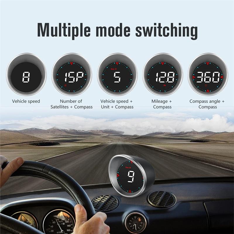OBD Multi-Function Head Up Display Car Speedometer Display Speed Mileage Compass Screen