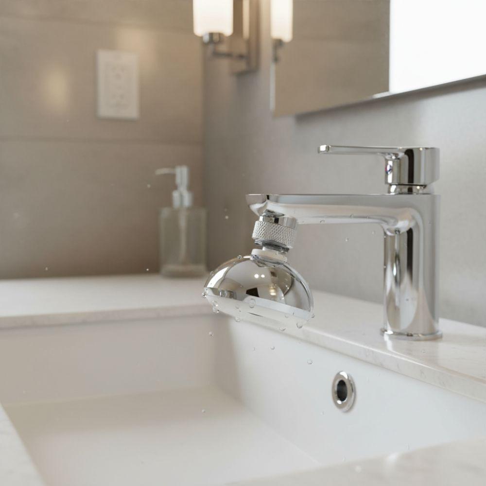 Adjustable Universal External-thread Faucet Splash-proof Tap Bubble Nozzle Bathroom