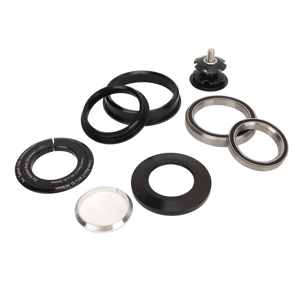 Bicycle Front Fork Bowl Set Aluminum Alloy Dual Bearings Mountain Bike Headset Spacers for 44‑56mm Tapered Head Tube