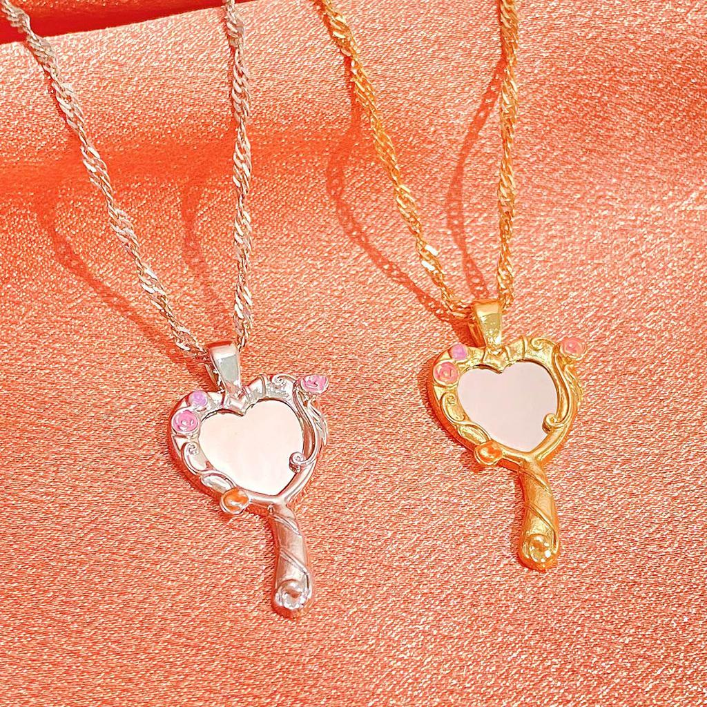 Ожерелье Magic Mirror для женщин и девочек, модные свадебные украшения, аксессуары, позолоченные, посеребренные, принцесса, ожерелья