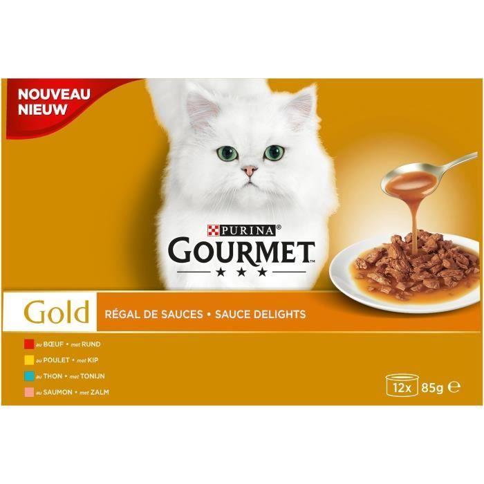 GOURMET Gold Pâtée Régal de Sauces - Pour chat adulte - 12 x 85 g