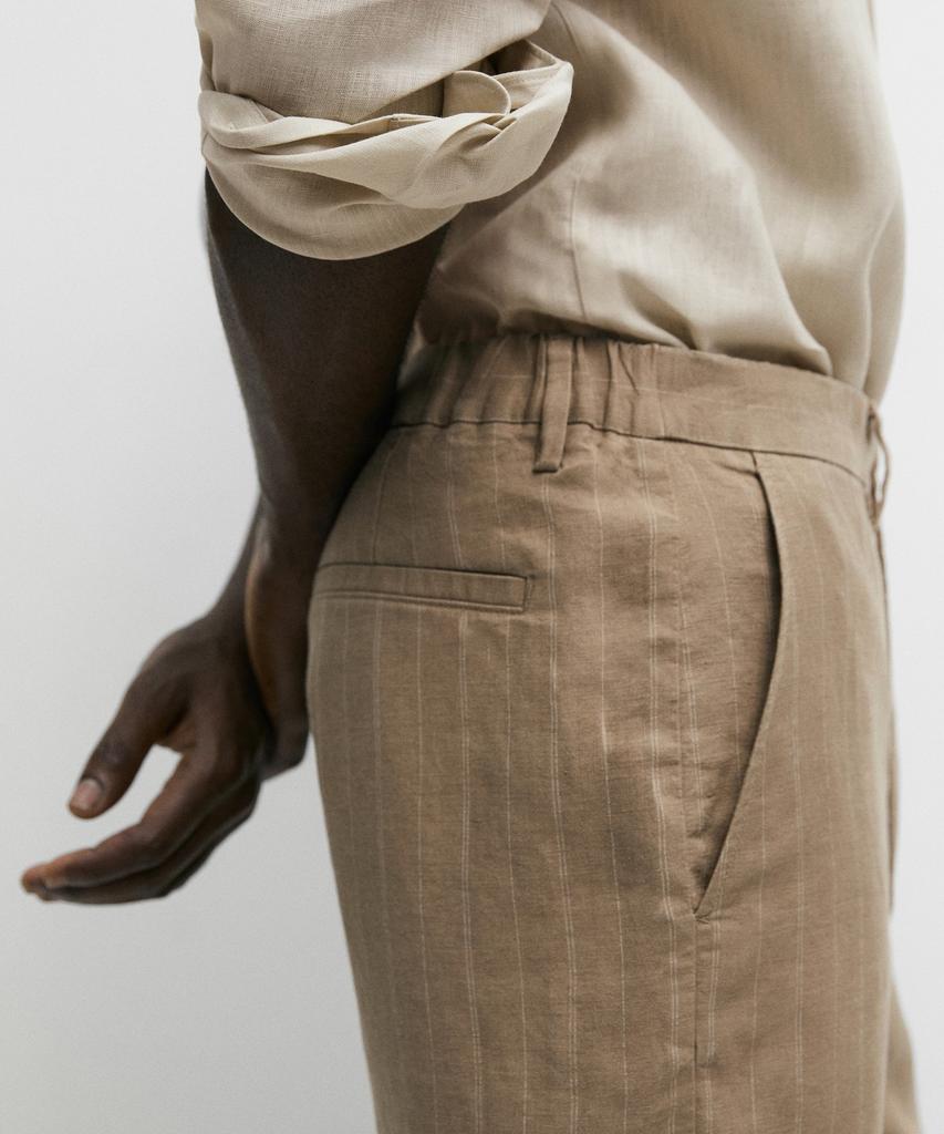 Masimodutti Полосатые брюки из 100% льна