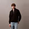 Calvin Klein Solid Color Long Sleeve Stand Collar Pullover Sweater Unisex Sweater Black 40BM333-UB1