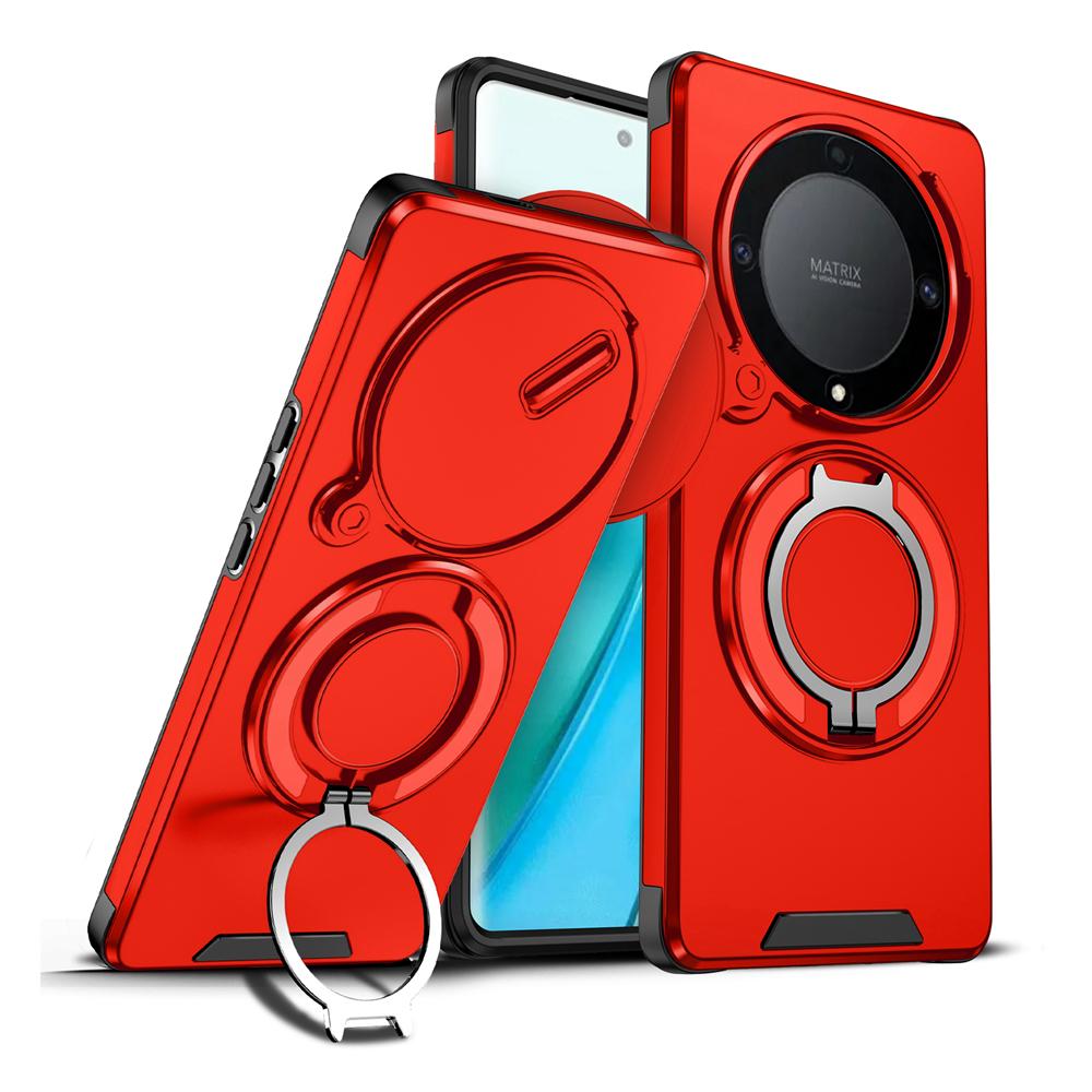 KEYSION Чехол для телефона с кольцом-подставкой 360° для Honor X9b 5G X9A, сдвижная защита камеры, магнитная противоударная крышка для Magic 5 6 Lite 5G