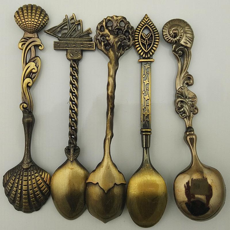 Высокое качество 5 шт./компл. креативные ретро кофейные ложки из нержавеющей стали ложка подарки ложка