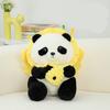 Adorable Panda Plush Toy With Frog Ice Cream And Bee Headpiece For Fun Gifts