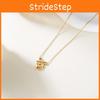 Minimalist Butterfly Bow Heart Pendant Necklace With Gold Plated Stainless Steel For Women