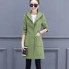 V-neck Slim Wool Jacket Women Casual Long Windbreaker Soft Comfortable Coat Boutique Parka Spring