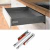2 Pieces Drawer Slides Bottom Mount Soft Closing for Bath
