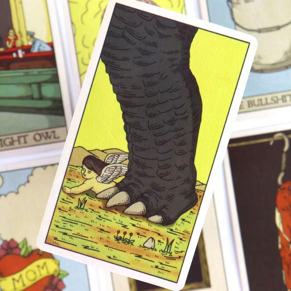 Реальные карты Таро, 78 шт., карты 10,3*6 см. Причудливый, забавный и уникальный набор карт. Новые произведения искусства и новые уникальные персонажи.