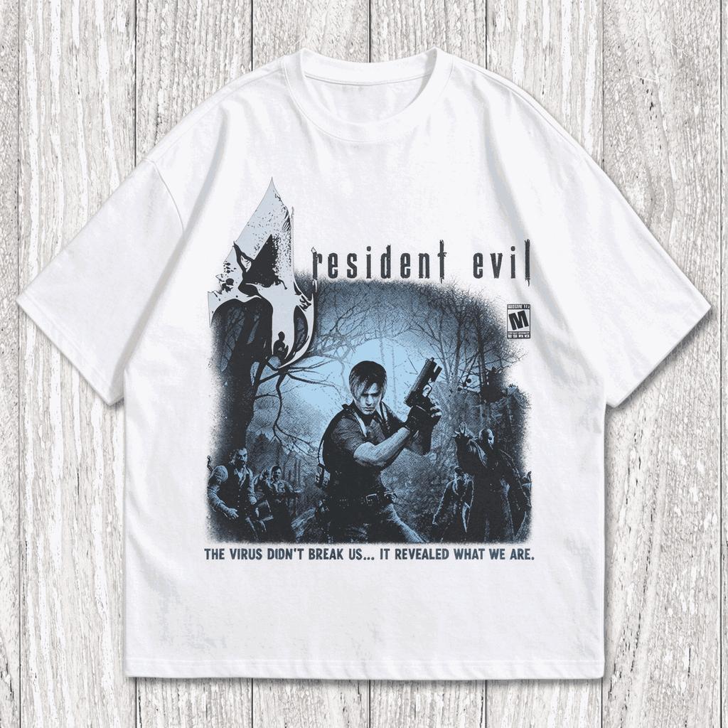 Resident Evil 4 Game Graphic T Shirt Character Print Short Sleeve Crew Neck Unisex Casual Streetwear Tees Tops for Men Women