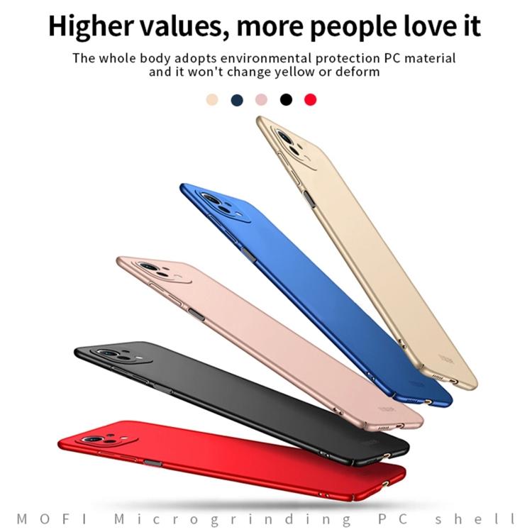 For Xiaomi Mi 11 Lite MOFI Frosted PC Ultra-thin Hard Case(Rose Gold)