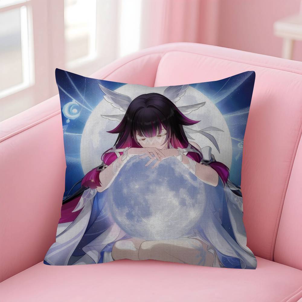 Game CColumbina Genshin cute Impact Pillow Gift Home Office Decoration Pillow Bedroom Sofa Car Cushion CoverPillow Case
